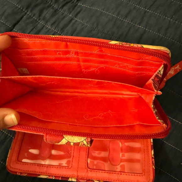 Vera Bradley Red and Yellow Patterned Wallet - Picture 3 of 4